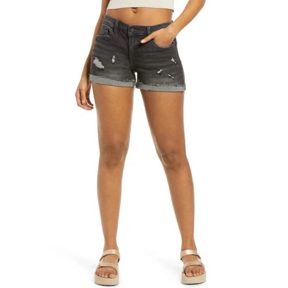 BlankNYC Denim Shorts Womens Size 30 The Fulton Distressed Denim Cutoff NWT